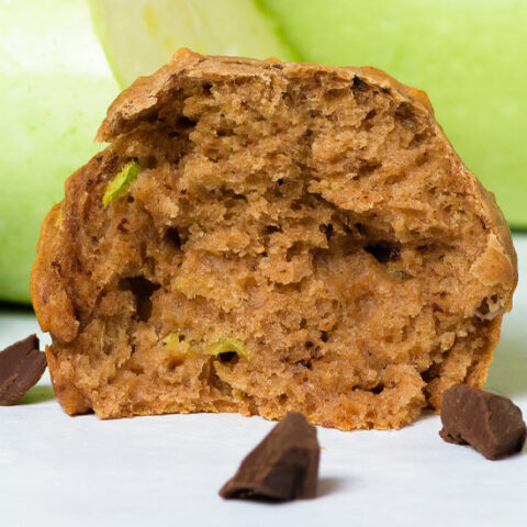 Low Sodium Zucchini Muffins with Chocolate Chips