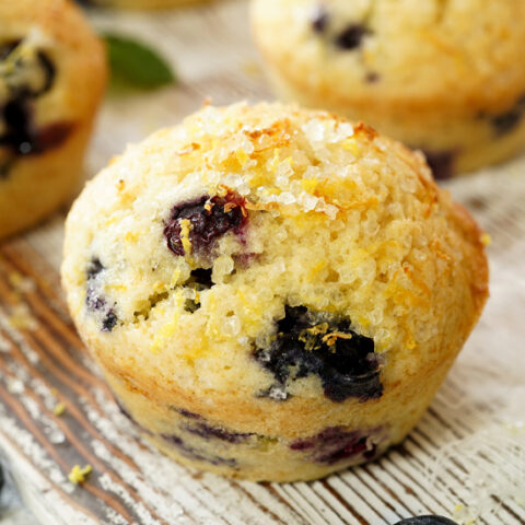 Low Sodium Lemon Blueberry Muffins