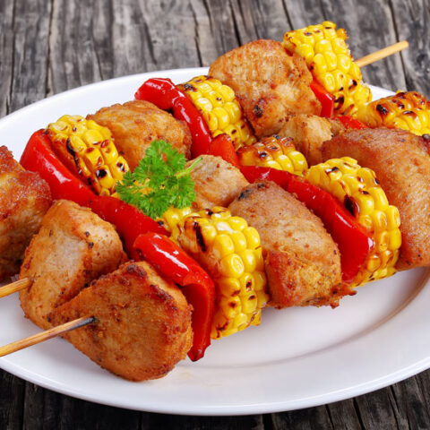 Low Sodium Lemon Pepper Chicken Skewers