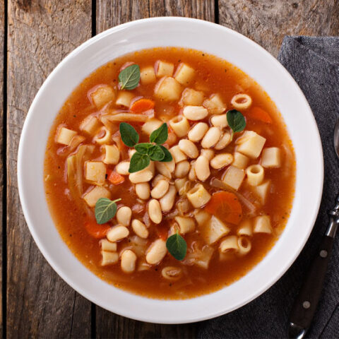 Slow Cooker Low Sodium Minestrone Soup 